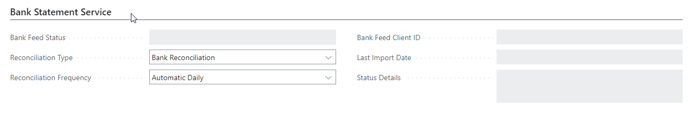 Bank Statement Service section