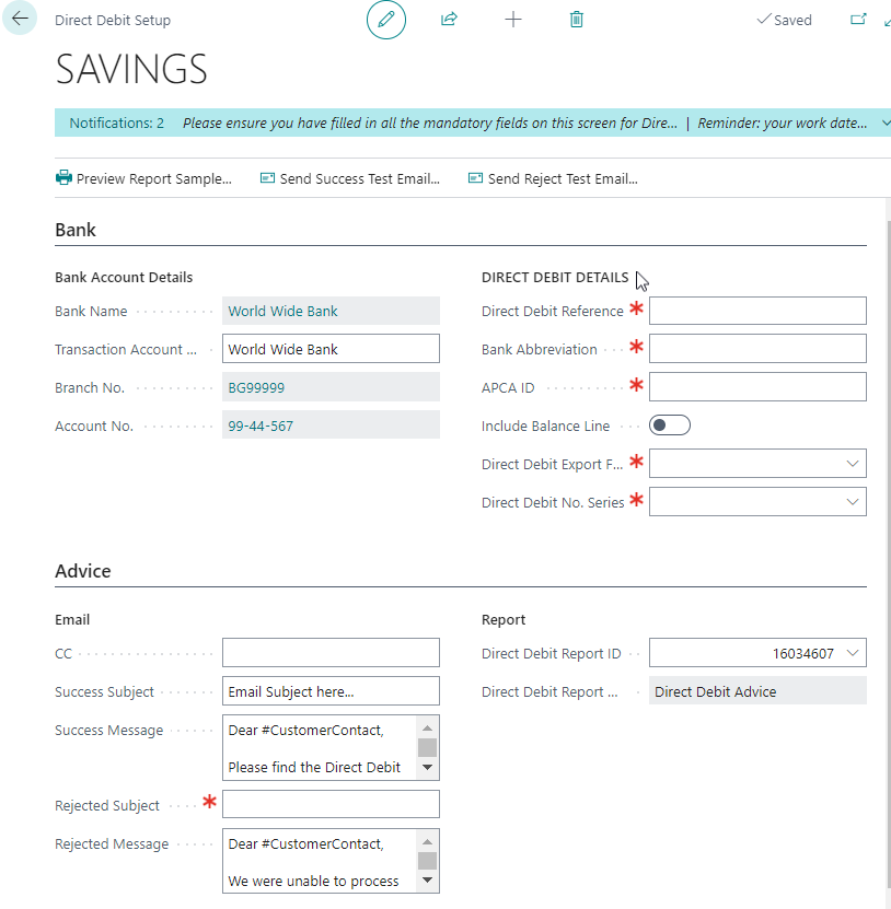 Set up Direct Debit