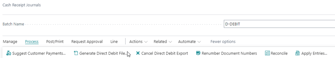 Generate direct debit file