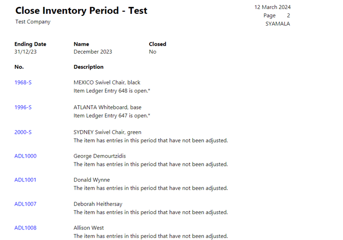 close inventory period