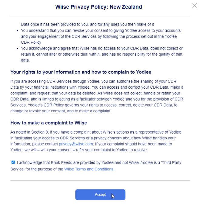 Enable Bank Feed 2 Privacy Policy