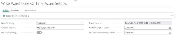 ontime azure setups