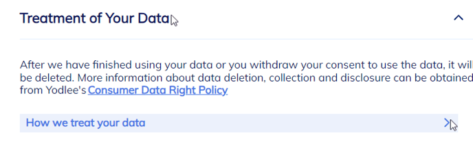 treatment of your data