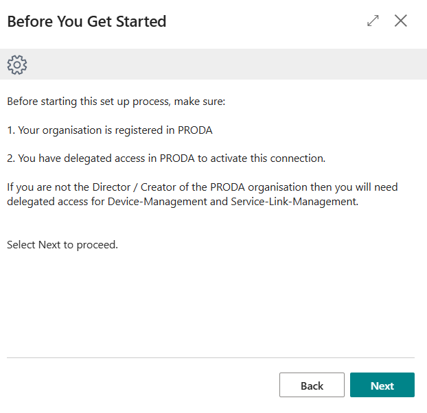 Set up NDIS PRODA Connection