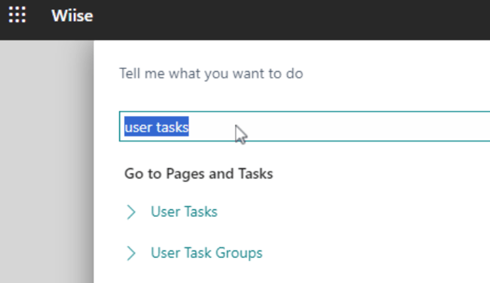 user task search